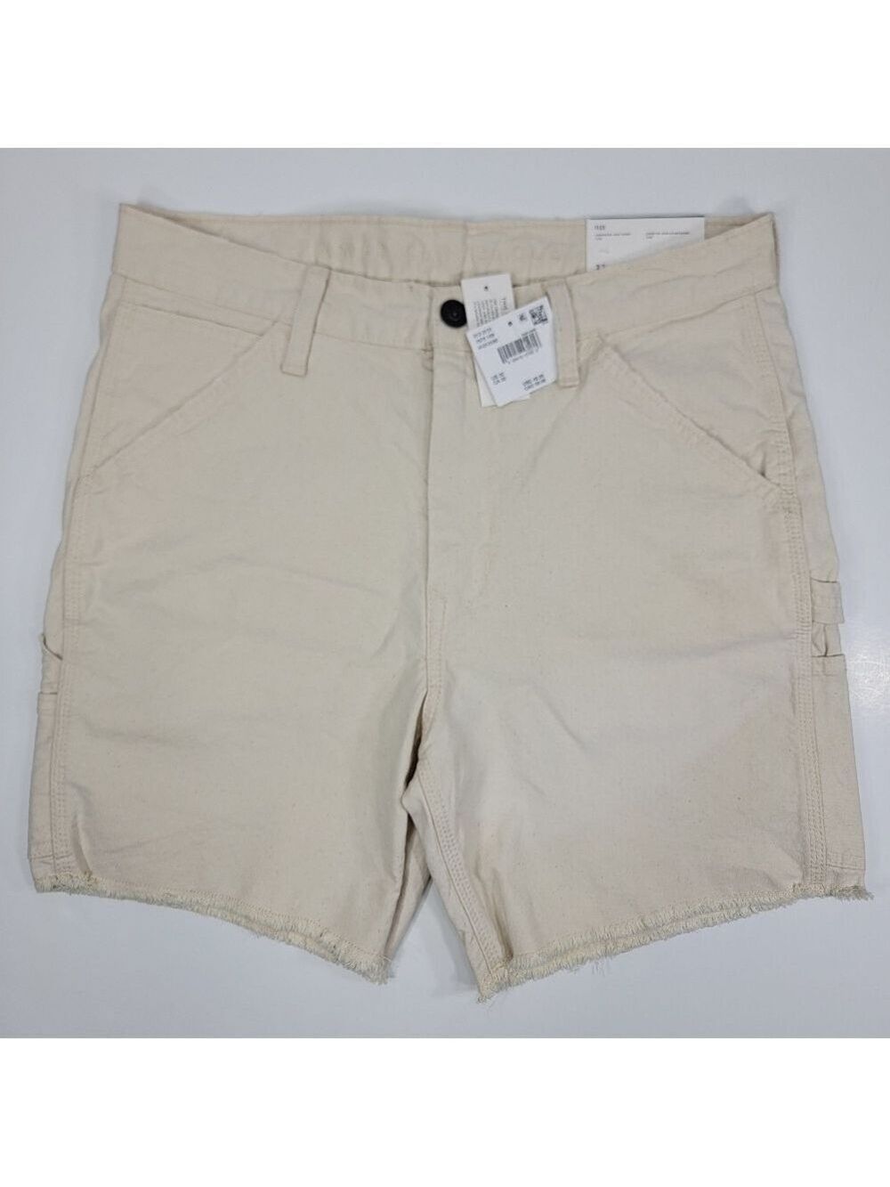 NEW American Eagle 7" Flex Utility Shorts Men's 32 Beige Carpenter Jeans NWT